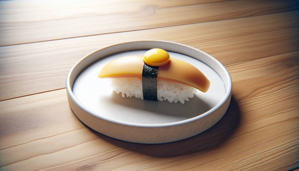 nigiri au œuf : douceur sucrée de l'omelette japonaise