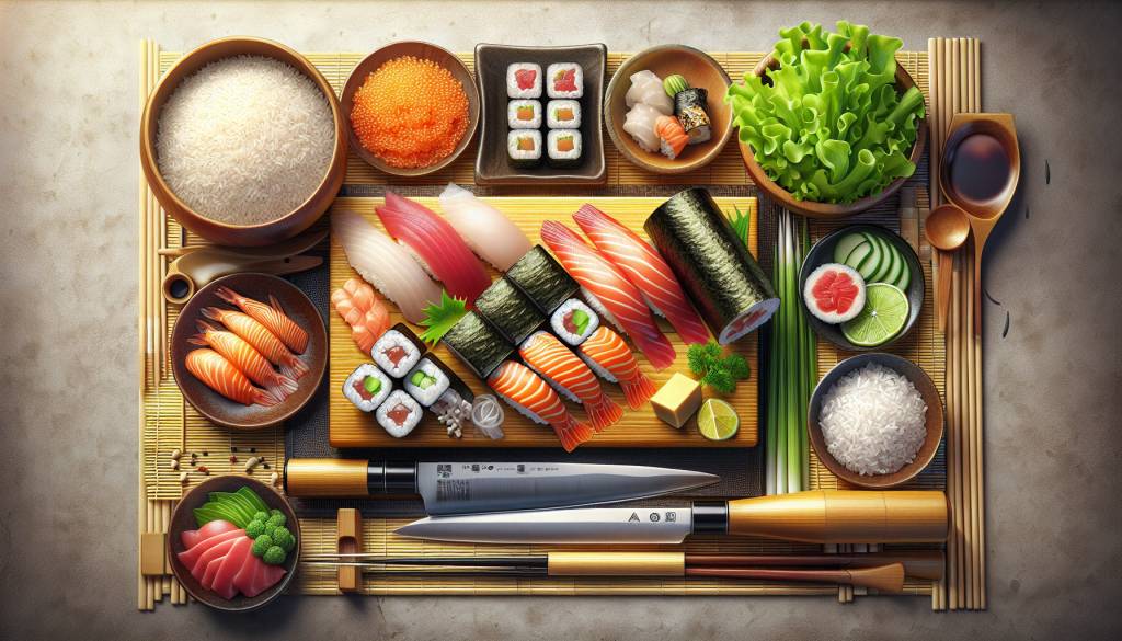 ustensiles essentiels pour la préparation des sushis